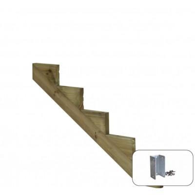 Trapbalk 5 Treden 34,2º + Montagebeugel