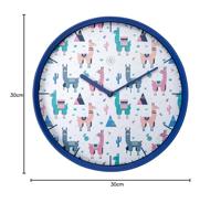 NeXtime NX-7352 Wandklok NXt Alpalca Dia 30cm Kunststof Blauw - thumbnail