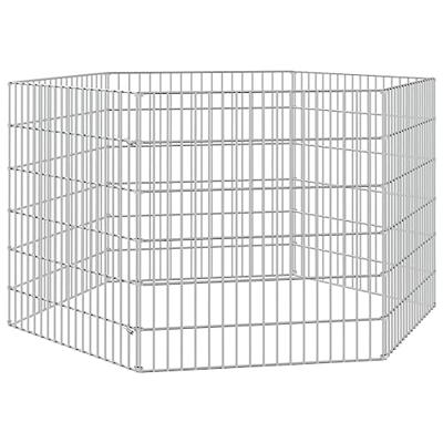 VidaXL Dierenverblijf 6 panelen 54x60 cm gegalvaniseerd ijzer