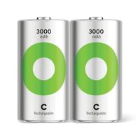 Oplaadbare C batterij (baby) GP ReCyko NiMH 1.2 V 3000 mAh 2 stuk(s) - thumbnail