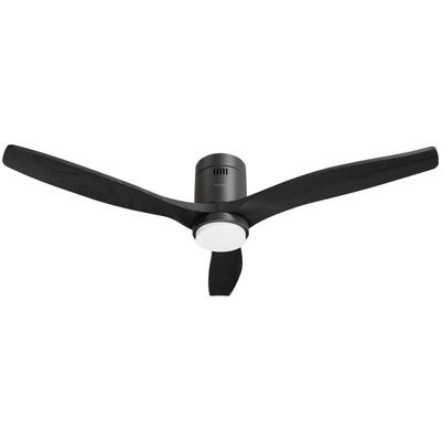 HOMBLI Smart Ceiling Fan & Light - Black & Black Wood Smartverlichting