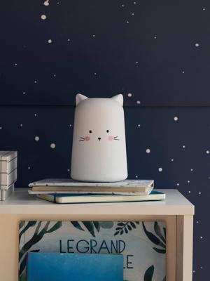 Nachtlampje kat wit