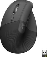 Logitech Lift Left Vertical Ergonomic Mouse Ergonomische muis Bluetooth, Radiografisch Optisch Graphite 6 Toetsen 4000 dpi Ergonomisch - thumbnail