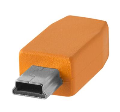 Tether Tools USB-kabel USB 2.0 USB-C stekker, USB-mini-B stekker 4.60 m Oranje CUC2415-ORG Tether Tools USB-kabel USB 2.0 USB-C stekker, USB-mini-B stekker 4.60 m Oranje CUC2415-ORG