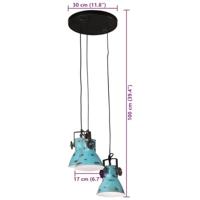 VidaXL Hanglamp 25 w e27 30x30x100 cm verweerd blauw - thumbnail