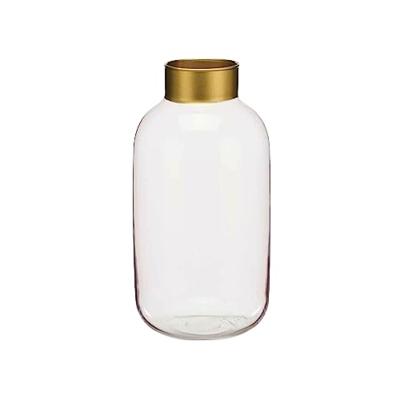 Vaas Roze Gouden Glas 14,5 x 29,5 x 14,5 cm (6 Stuks)