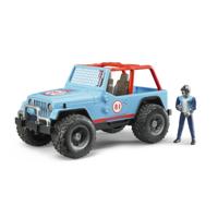 Bruder Jeep Cross Country Racer Blauw met Rijder - thumbnail