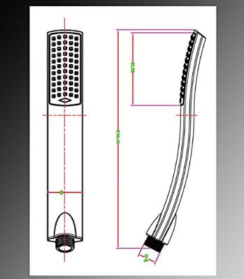 Losse Handdouche Sapho 1-stand Regen Gebogen 24.6 cm Chroom Losse Handdouche Sapho 1-stand Regen Gebogen 24.6 cm Chroom