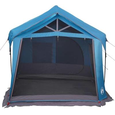 Gezinstent met dak Blauw en Grijs 620 x 322 x 240 cm Polyester