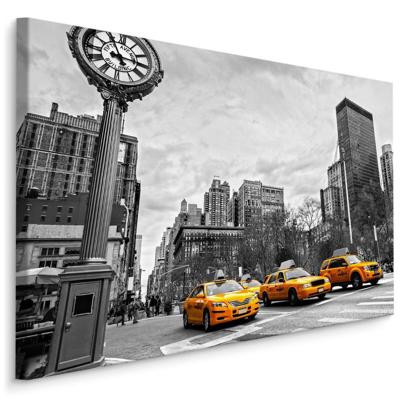 Schilderij - Gele Taxi&apos;s in New York, Premium Print, 5 maten