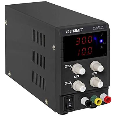 VOLTCRAFT ESP-3010 Labvoeding, regelbaar 0 - 30 V/DC 0 - 10 A 300 W Steekaansluiting 4 mm Smal model Aantal uitgangen: 1 x VOLTCRAFT ESP-3010 Labvoeding, regelbaar 0 - 30 V/DC 0 - 10 A 300 W Steekaansluiting 4 mm Smal model Aantal uitgangen: 1 x