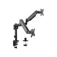 Equip 650133 17"-32" dual monitor desk mount bracket, clamp, 18 kg, 17" - 32", 100 x 100 mm, black - thumbnail