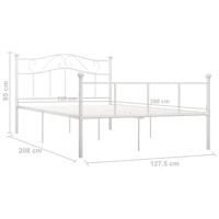 Bedframe metaal wit 120x200 cm - thumbnail
