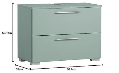 Schildmeyer Onderkast wastafel Carlos (Breedte 80 cm, pistache)