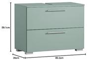 Schildmeyer Onderkast wastafel Carlos (Breedte 80 cm, pistache) - thumbnail