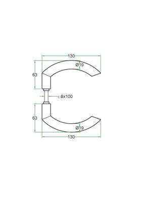 Krukpaar GINO rvs mat