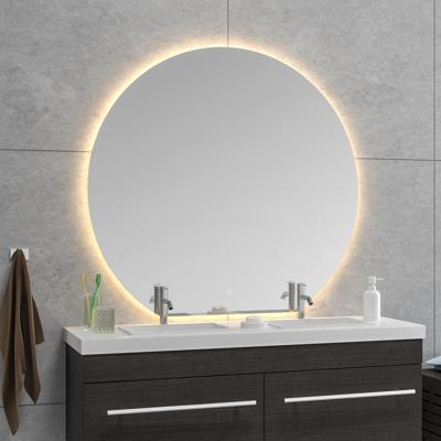 Badkamerspiegel Wiesbaden Rond Tramonto Met Led Dimbaar en Spiegelverwarming 120 X 112 X 0,3 CM Badkamerspiegel Wiesbaden Rond Tramonto Met Led Dimbaar en Spiegelverwarming 120 X 112 X 0,3 CM