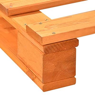 VidaXL Bedframe pallet massief grenenhout bruin 100x200 cm VidaXL Bedframe pallet massief grenenhout bruin 100x200 cm