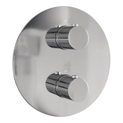 Brauer Stripe 3-weg inbouwthermostaat rond met in- en afbouwdelen chroom