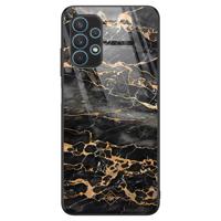 Samsung Galaxy A32 5G glazen hardcase - Marmer grijs brons - thumbnail