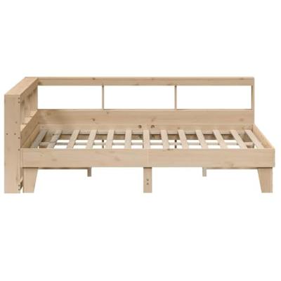 Bed met boekenkast zonder matras massief grenenhout 140x200 cm - thumbnail