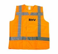 RWS veiligheidshesje BHV op rug en borst oranje - RWS veiligheidshesje BHV op rug en borst oranje - thumbnail