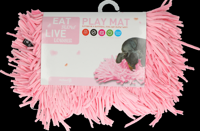 Eat Slow Live Longer Play Mat Pink - thumbnail