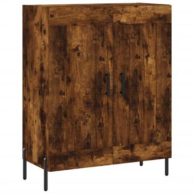 Dressoir 69,5x34x90 cm bewerkt hout gerookt eikenkleurig
