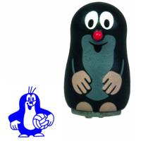 Detoa stempel mol op een step 3,5 cm hout zwart/rood - thumbnail