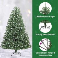 VidaXL Kunstmatige inklapbare kerstboom groen 240 cm pvc en metaal - thumbnail