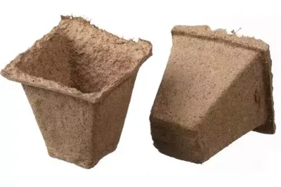 Nature Bio 100% houtvezel kweekpotjes rond 8 cm - 15 stuks