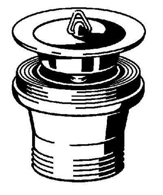 Kirchhoff Kunststof VIEGA aftapkraan, 1 1/2"ET x 70 mm, met ventielplug 45,5 mm - 108519