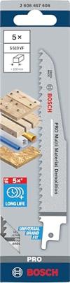 Bosch Accessoires Reciprozaagblad S 610 VF Heavy for Wood and Metal 5st - 2608657608