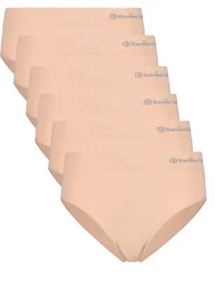 Bamboo Basics 6-pak naadloze dames slips - Belle - Voordeelverpakking - Multipack aanbieding
