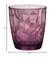 Bormioli Rocco Waterglazen Diamond - Paars - 300 ml - 6 stuks - thumbnail
