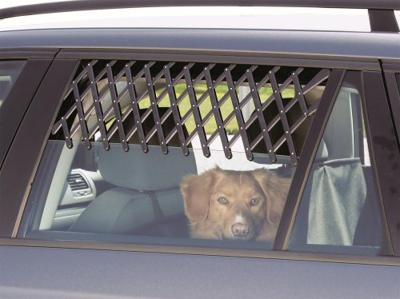 TRIXIE VENTILATIEROOSTER VOOR AUTO ZWART 30-110 CM 3 ST