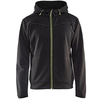 Blåkläder Hoodie met rits 33632526 | Zwart/Rood | Maat XXL - 7330509564721