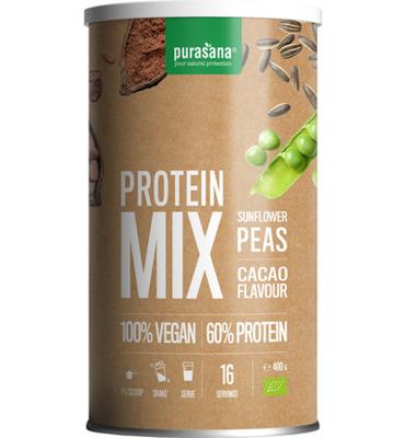 Purasana Protein mix pea sunflower cacao vegan bio 400 Gram