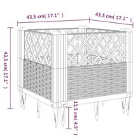 VidaXL Plantenbak met pinnen 43,5x43,5x43,5 cm polypropeen blauwgrijs - thumbnail