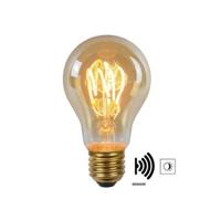 Lucide A60 TWILIGHT SENSOR - Filament lamp - Ø 6 cm - LED - E27 - 1x4W 2200K - Dag/nacht sensor - Amber - thumbnail