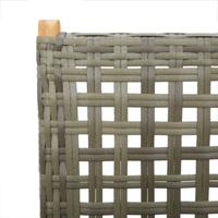 7-delige Tuinset poly rattan en massief hout grijs - thumbnail