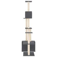 VidaXL Kattenmeubel met sisal krabpalen 180 cm donkergrijs - thumbnail