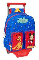 Schoolrugzak met Wielen Mickey Mouse Clubhouse Good day Blauw 28 x 34 x 10 cm - thumbnail