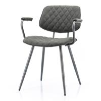 Eleonora eetkamerstoel mandy antraciet 78 x 56 x 55 - thumbnail