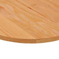 Tafelblad 120x60x2 cm ovaal massief eikenhout lichtbruin - thumbnail