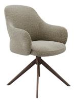 LABEL51 Draaibare Eetkamerstoel 'Bern' Bouclé, kleur Grijs - thumbnail