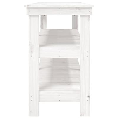 VidaXL Werkbank 181x50x80 cm massief grenenhout wit VidaXL Werkbank 181x50x80 cm massief grenenhout wit