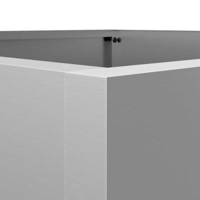VidaXL Plantenbak 42x38x75 cm gegalvaniseerd staal zilverkleurig