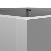 Plantenbak 42x38x75 cm gegalvaniseerd staal zilverkleurig - thumbnail