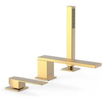 Badrand kraan Tres Slim | Inbouw | Mengkraan | 2-weg | Vierkant | 24k Goud mat - thumbnail